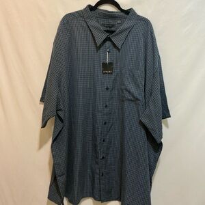 Synergy Organic Clothing Black and Gray Casual Button Down Shirt Size 6L - NWT!